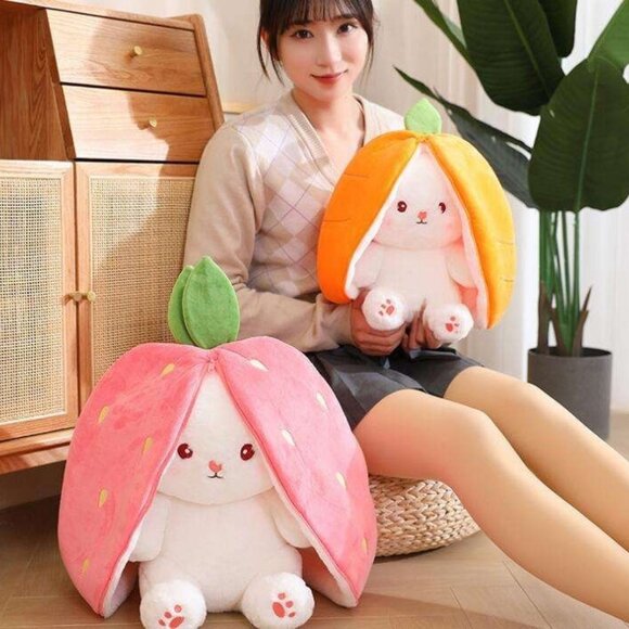 strawberry carrot throw pillow & princess doll stuffed toy Pack1 Combo Pack - Picture 6 of 9